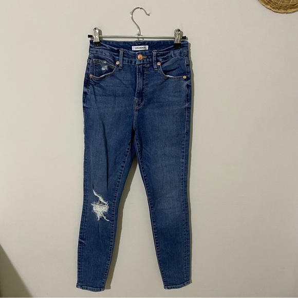 Good American Denim - Good American good waist distressed high waisted skinny jean size 2/26 women’s